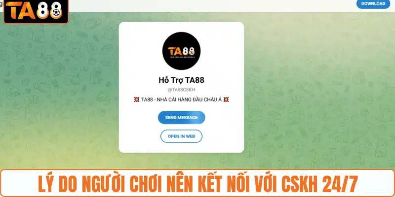 Lý do người chơi nên kết nối với CSKH 24/7