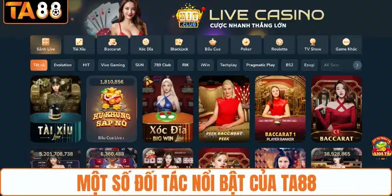 Một số đối tác nổi bật của TA88