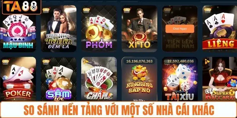 So sánh nền tảng với một số nhà cái khác